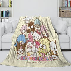 2024 NEW Sanrio Hello Kitty Blanket Flannel Fleece Throw Room Decoration