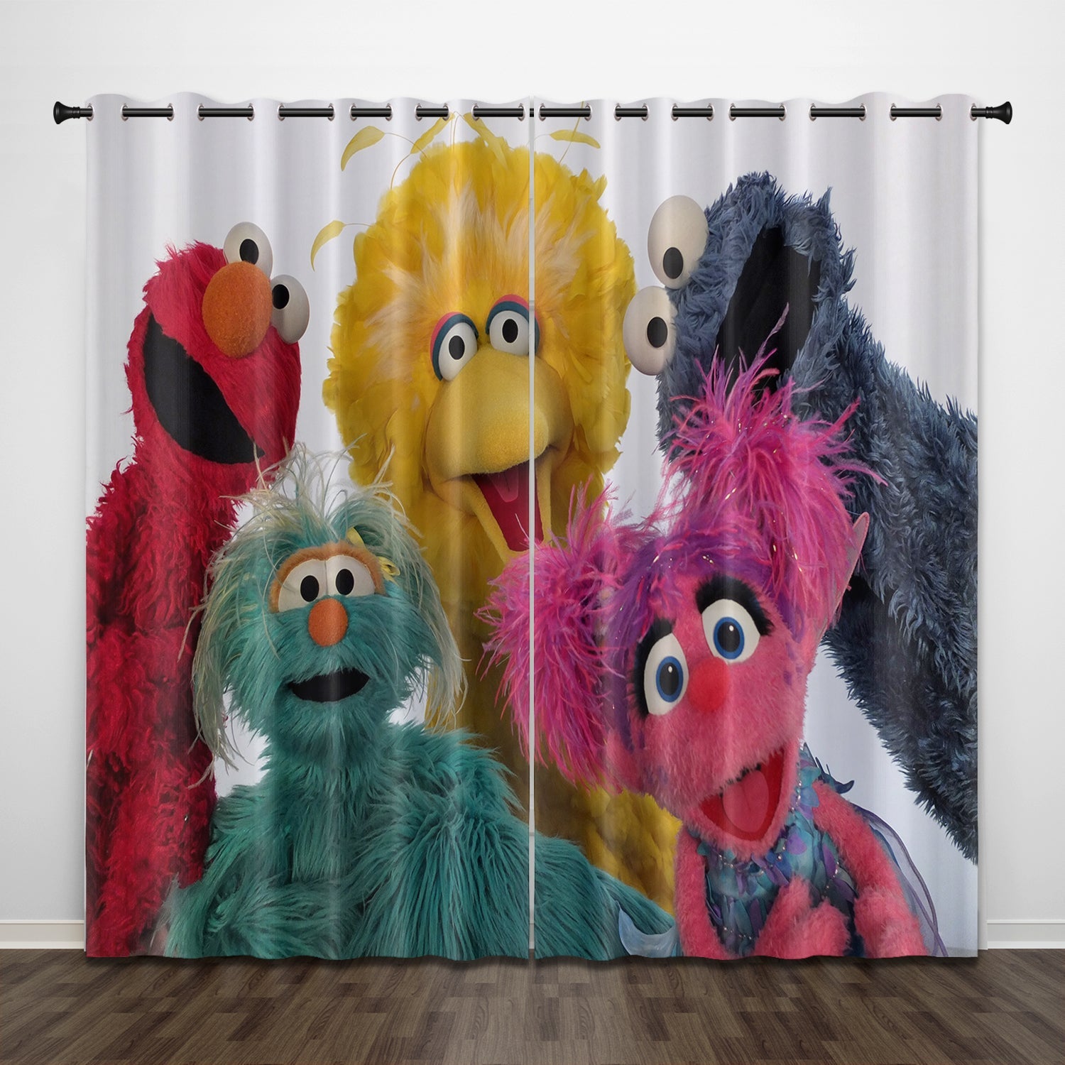 2024 NEW Sesame Street Curtains Pattern Blackout Window Drapes
