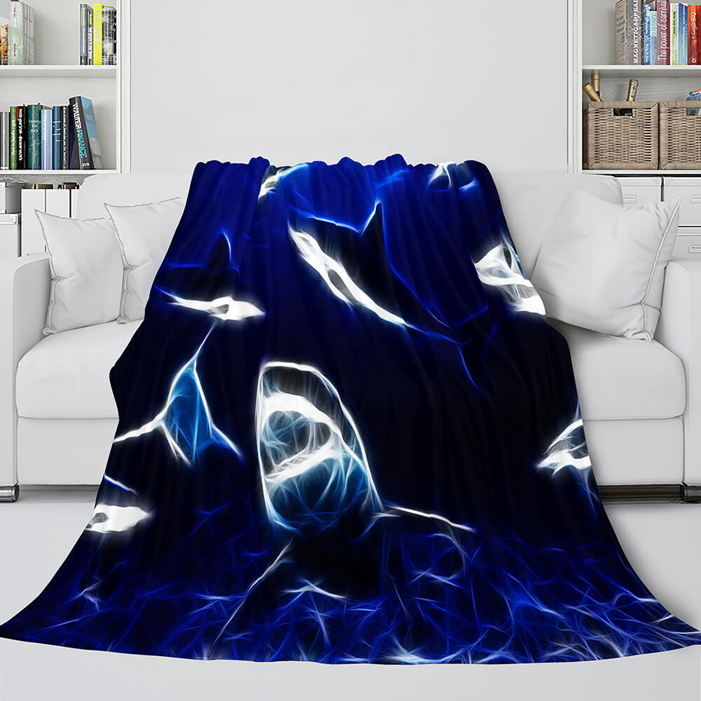 2024 NEW Shark Flannel Blanket Fleece Throw Blanket Wrap Nap Bedding Sets