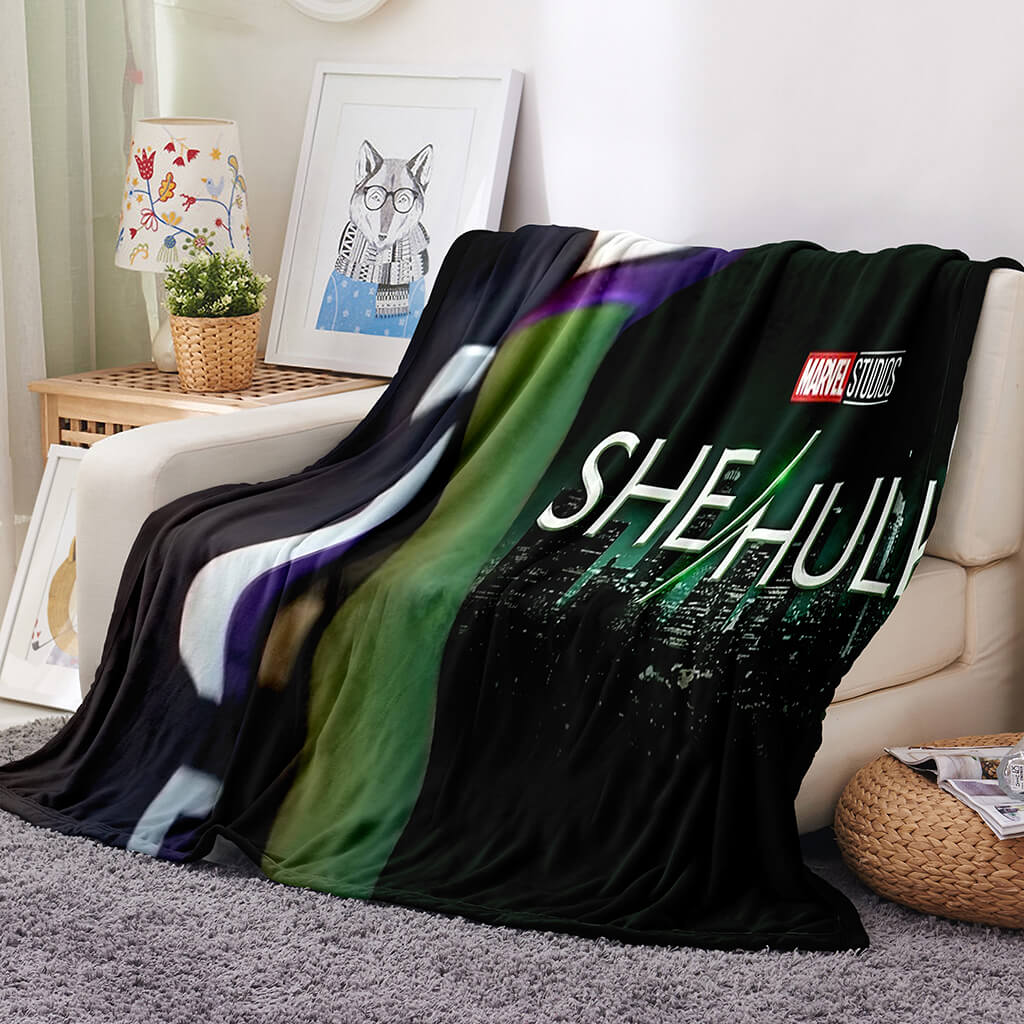 2024 NEW She Hulk Blanket Flannel Fleece Blanket Throw Cosplay Blanket Room Decoration