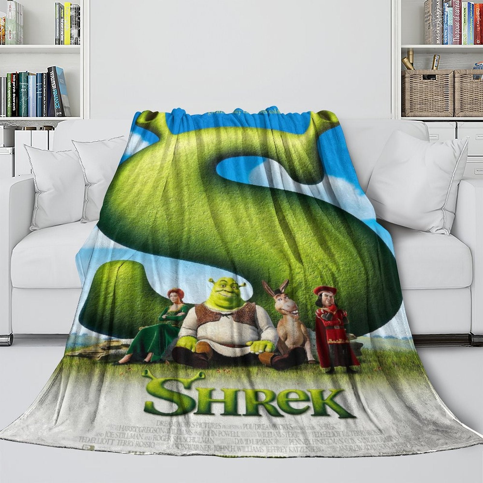 2024 NEW Shrek Blanket Flannel Fleece Throw Room Decoration