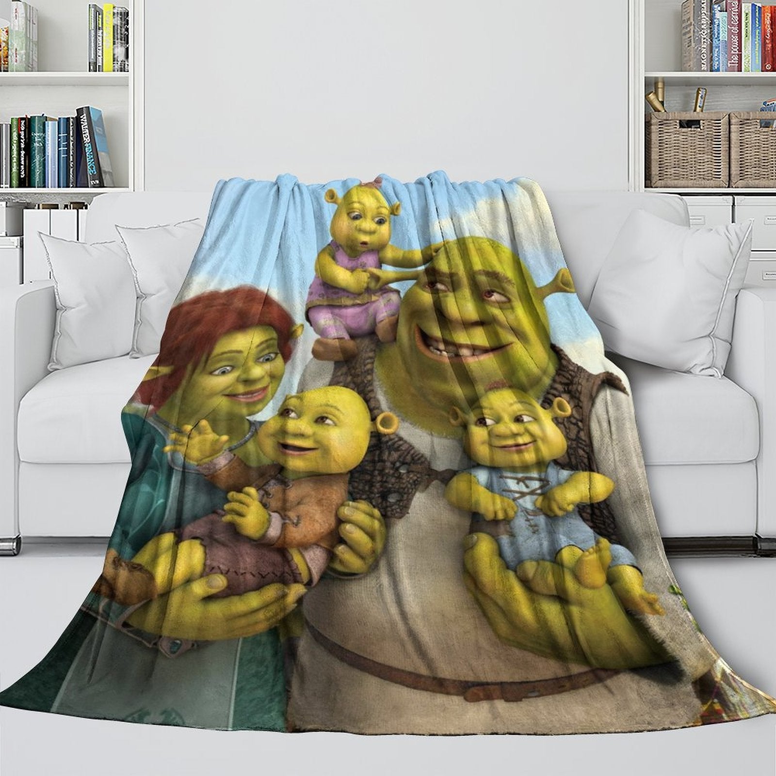 2024 NEW Shrek Blanket Flannel Fleece Throw Room Decoration