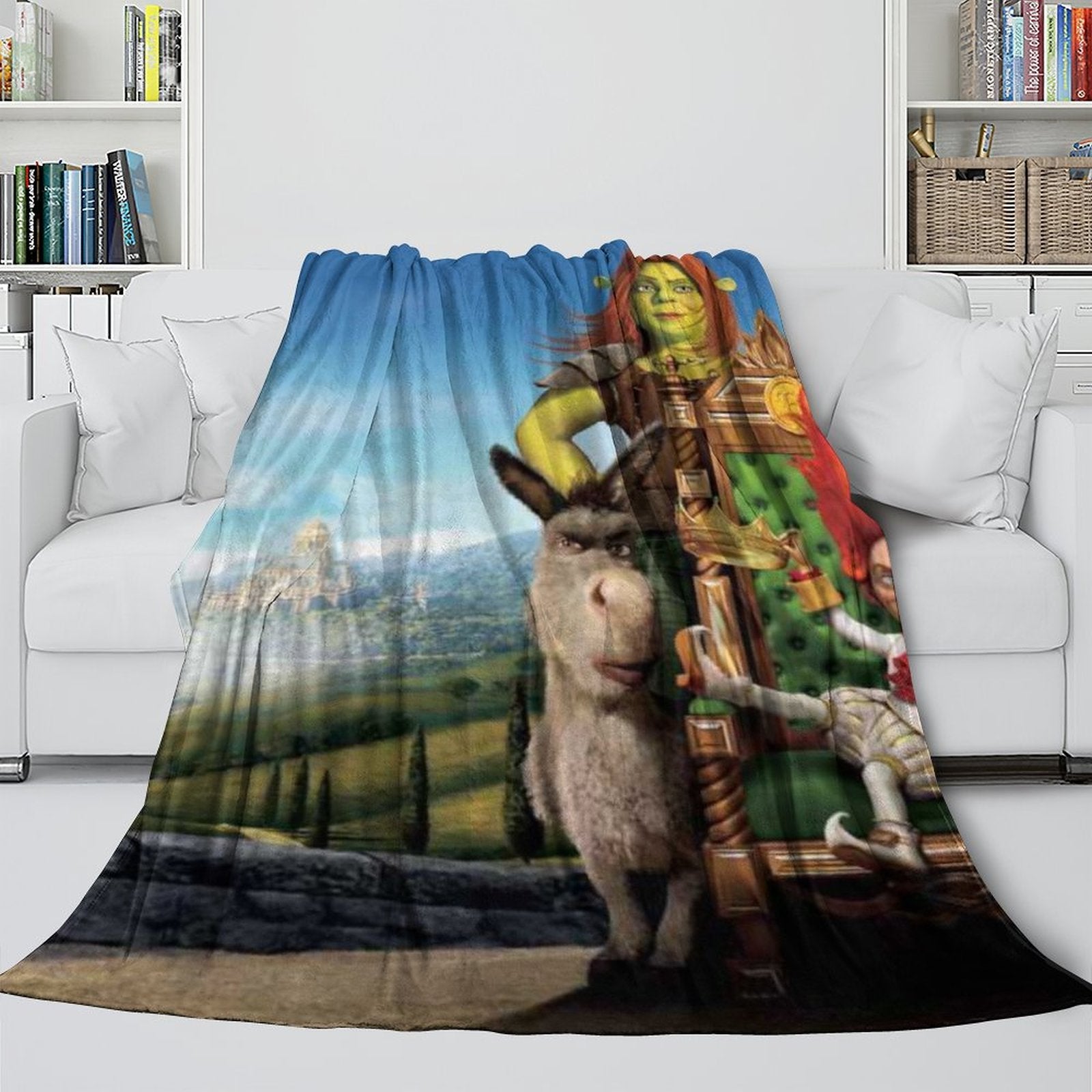 2024 NEW Shrek Blanket Flannel Fleece Throw Room Decoration