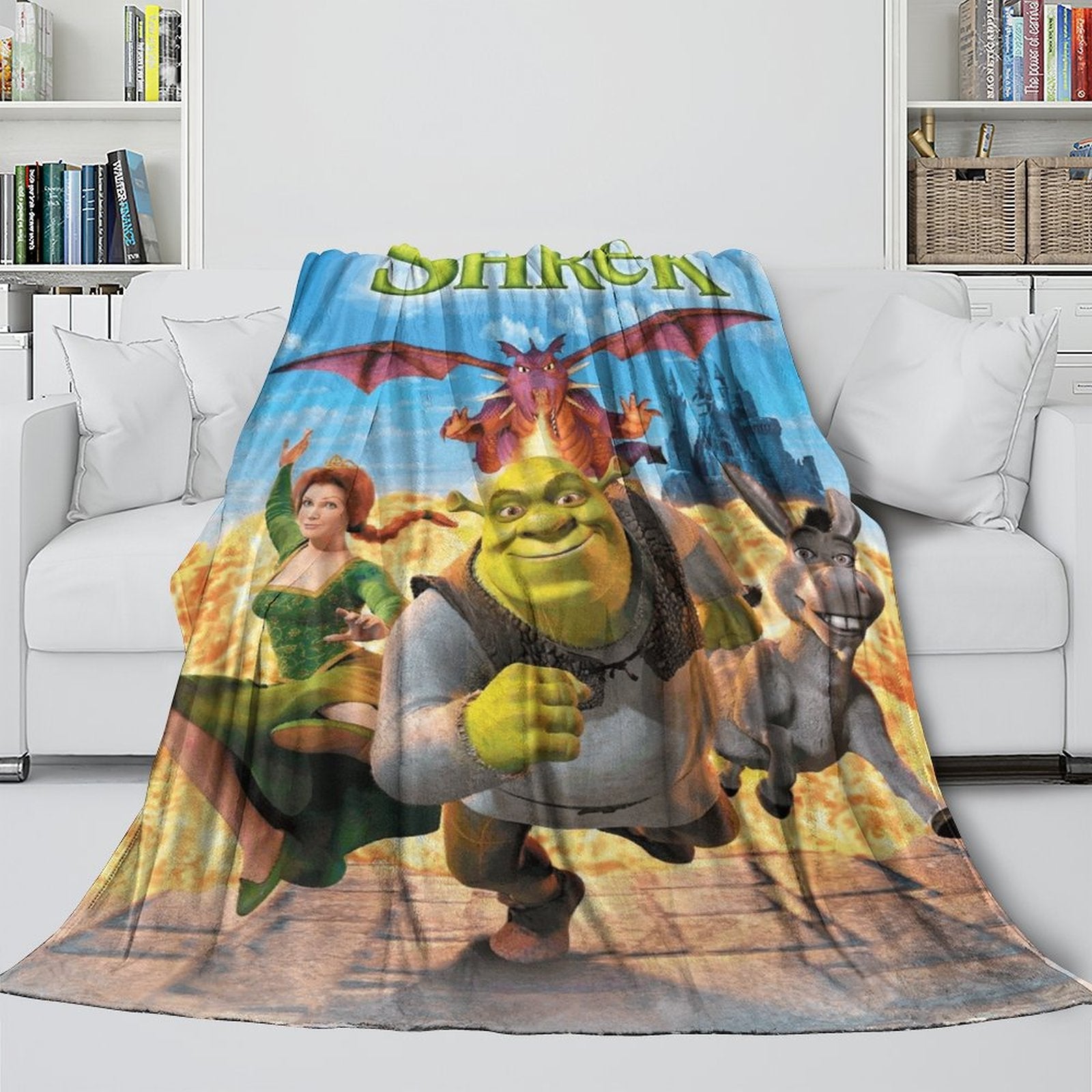 2024 NEW Shrek Blanket Flannel Fleece Throw Room Decoration