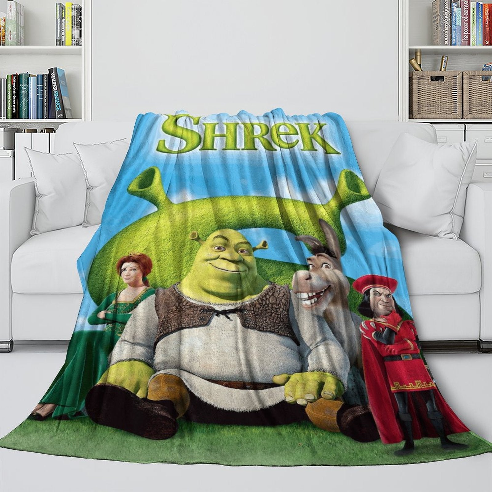 2024 NEW Shrek Blanket Flannel Fleece Throw Room Decoration