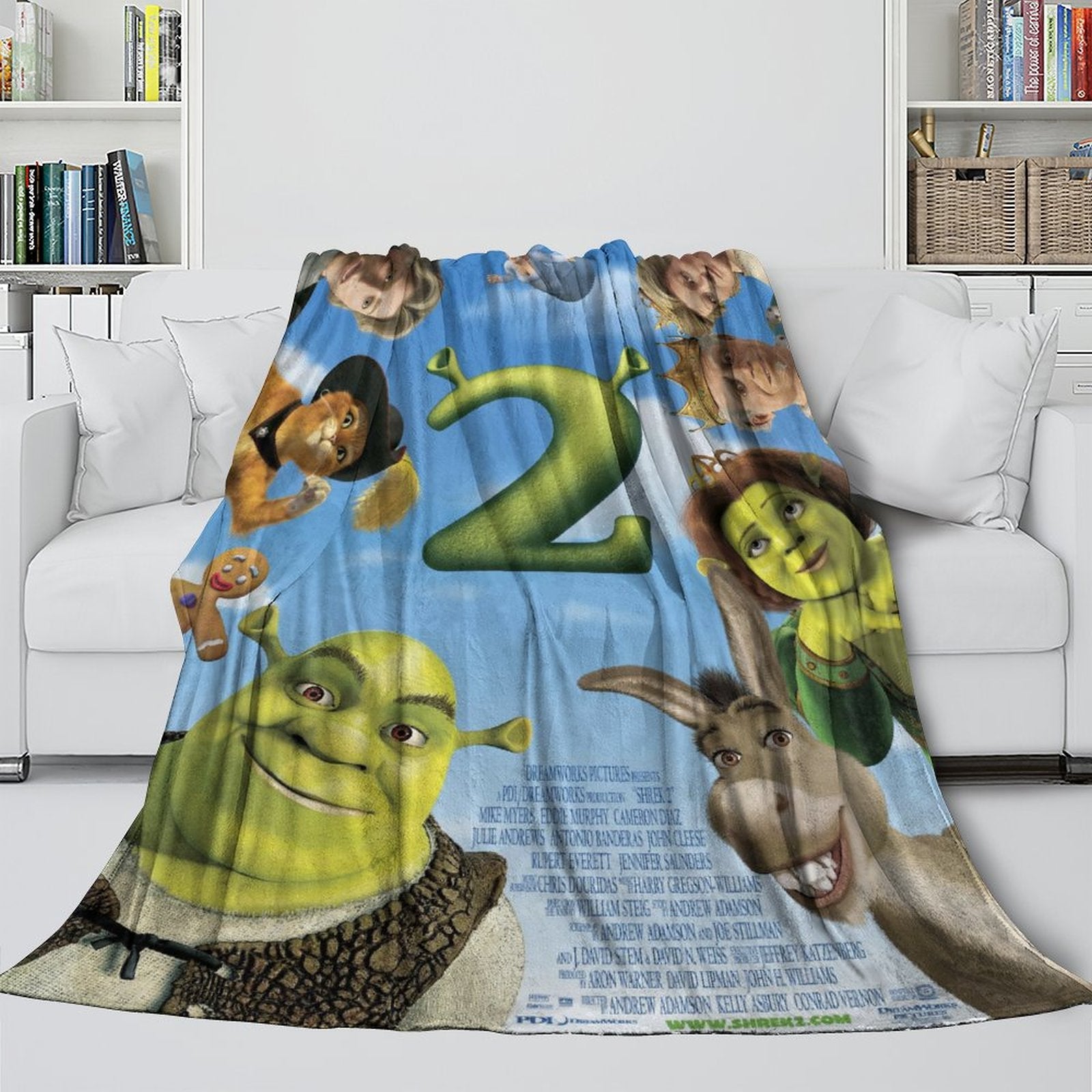 2024 NEW Shrek Blanket Flannel Fleece Throw Room Decoration