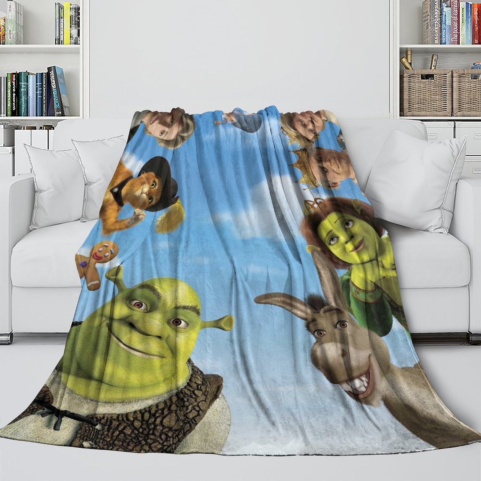 2024 NEW Shrek Blanket Flannel Fleece Throw Room Decoration