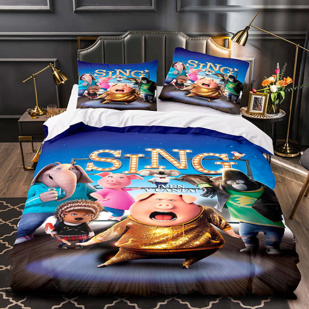 2024 NEW Sing 2 Bedding Set Quilt Duvet Cover Pillowcase Bedding Sets