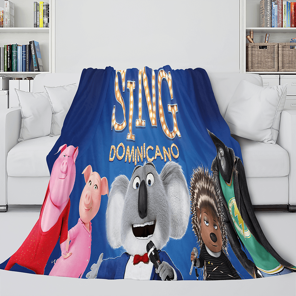 2024 NEW Sing 2 Blanket Flannel Fleece Throw Cosplay Blanket Christmas Present