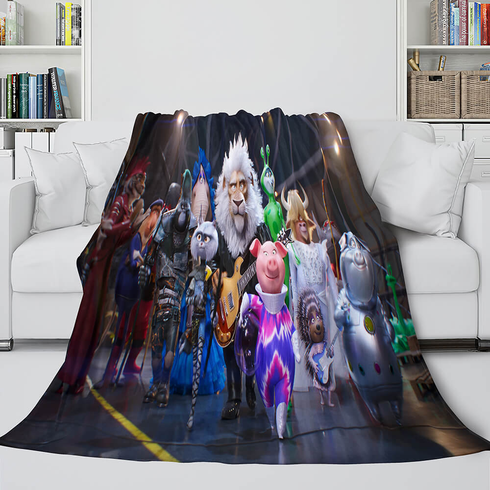 2024 NEW Sing 2 Blanket Flannel Fleece Throw Cosplay Blanket Christmas Present