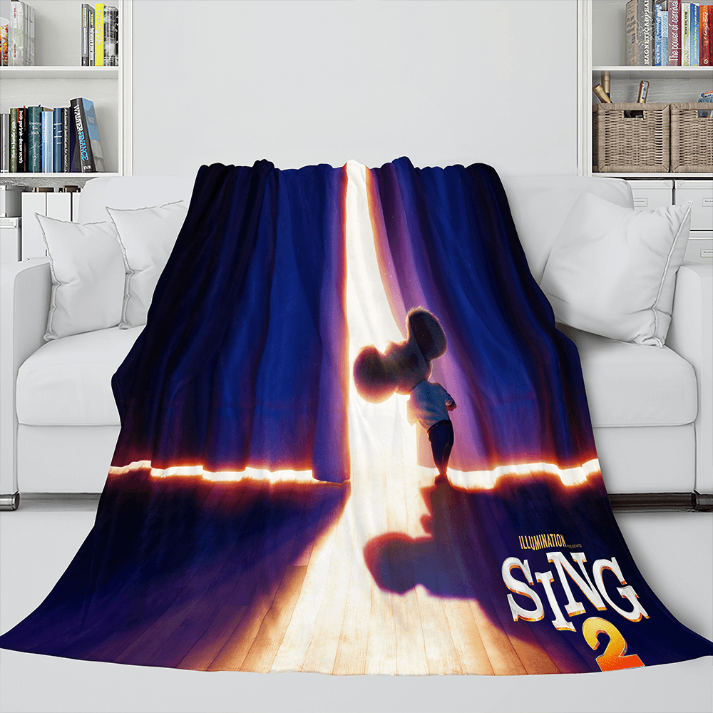 2024 NEW Sing 2 Blanket Flannel Fleece Throw Cosplay Blanket Room Decoration