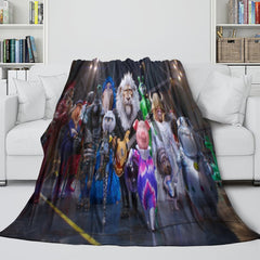 2025 NEW Sing 2 Blanket Printing Pattern Flannel Throw Room Decoration