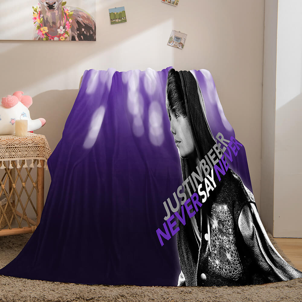 2024 NEW Singer Justin Bieber Flannel Fleece Throw Blanket