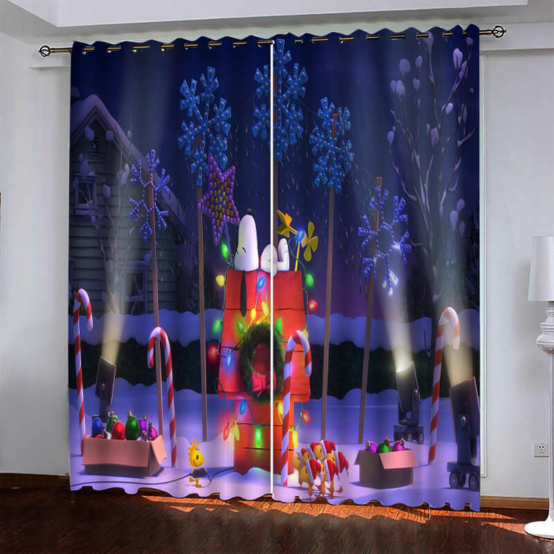 2024 NEW Snoopy Pattern Curtains Blackout Window Drapes
