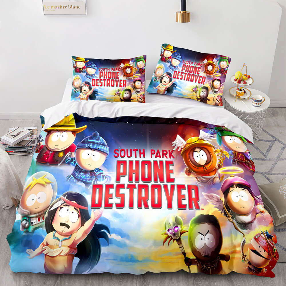 2024 NEW South Park Phone Destroyer Bedding Set Quilt Duvet Cover Bedding Sets