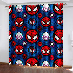 2024 NEW Spider-Man Miles Morales Curtains Blackout Window Drapes