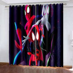 2024 NEW Spider-Man Miles Morales Curtains Blackout Window Drapes