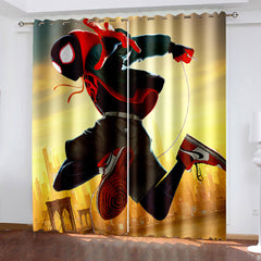 2024 NEW Spider-Man Miles Morales Curtains Blackout Window Drapes