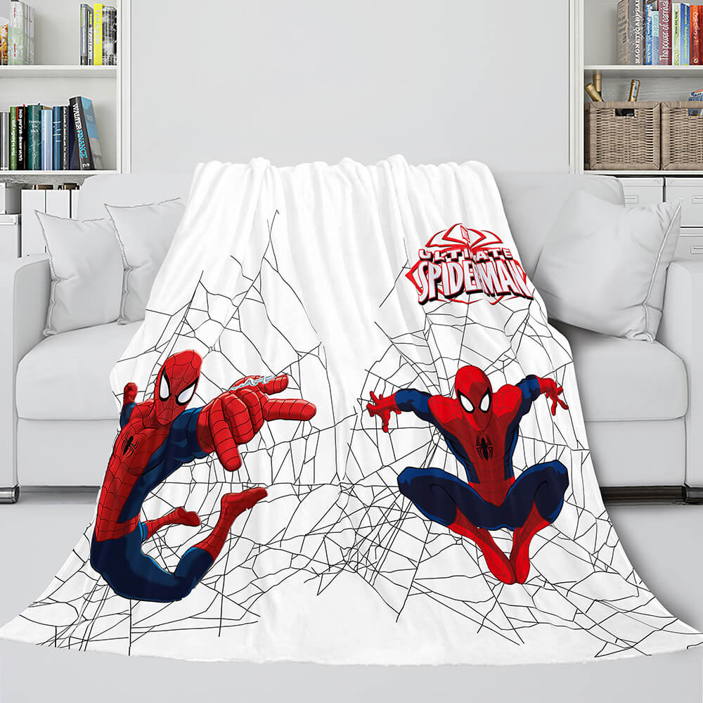 2024 NEW Spiderman Cosplay Blanket Flannel Fleece Blanket Throw Wrap Nap Quilt