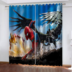 2024 NEW Spiderman Curtains Cosplay Blackout Window Drapes Kids Room Decoration