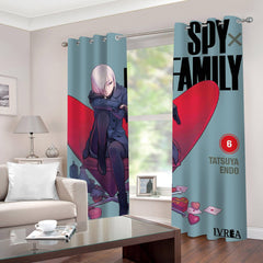 2024 NEW Spy x Family Curtains 2 Panels Blackout Window Drapes for Room Decoration
