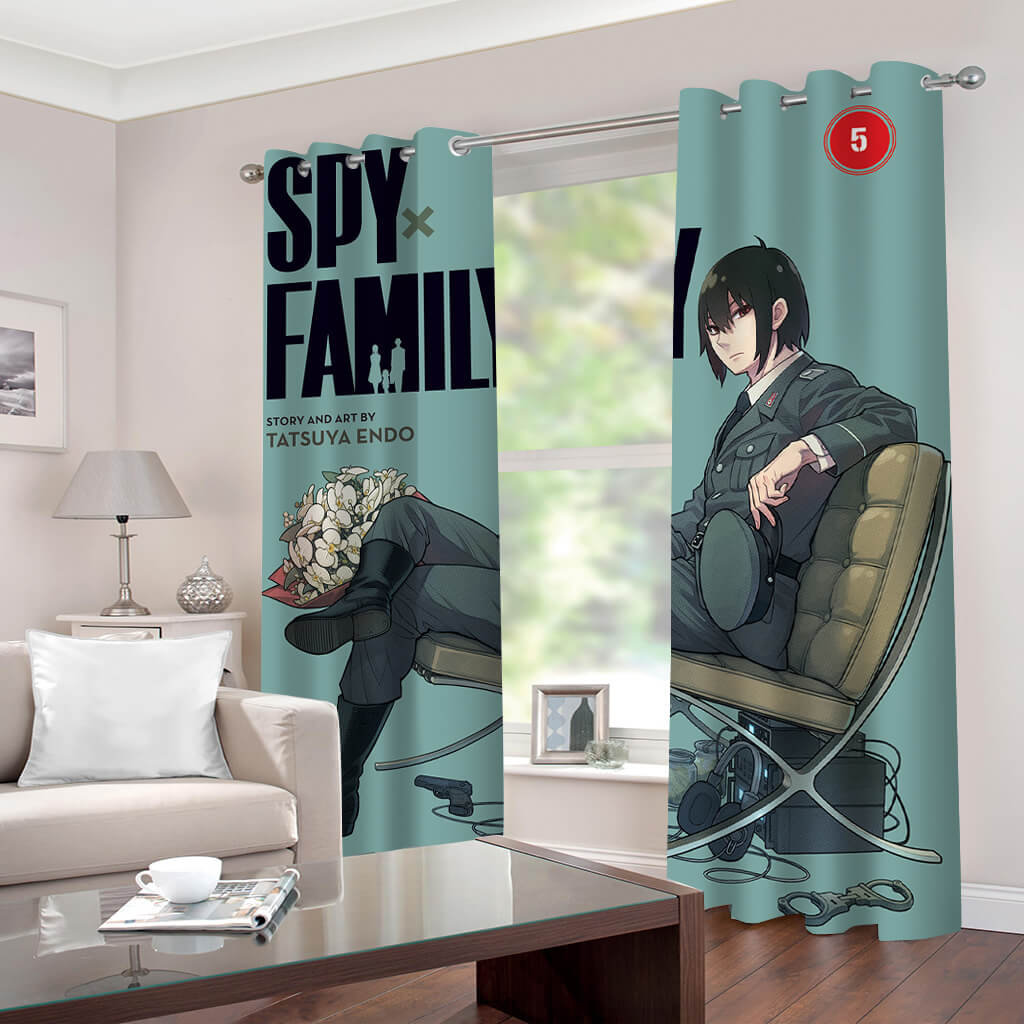 2024 NEW Spy x Family Curtains 2 Panels Blackout Window Drapes for Room Decoration