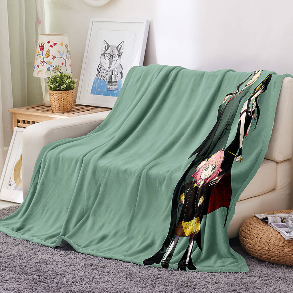 2025 NEW Spy x Family Flannel Fleece Blanket Throw Cosplay Blanket Decoration