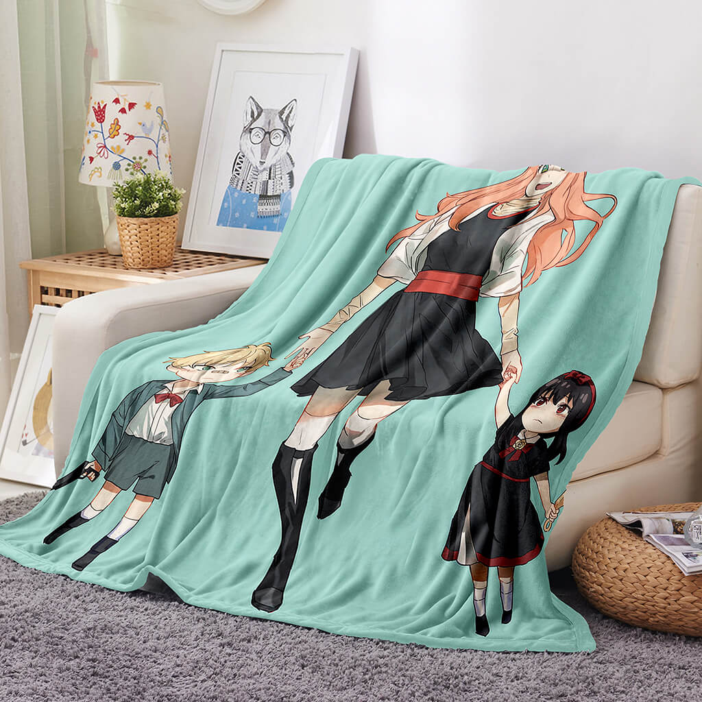 2025 NEW Spy x Family Flannel Fleece Blanket Throw Cosplay Blanket Decoration