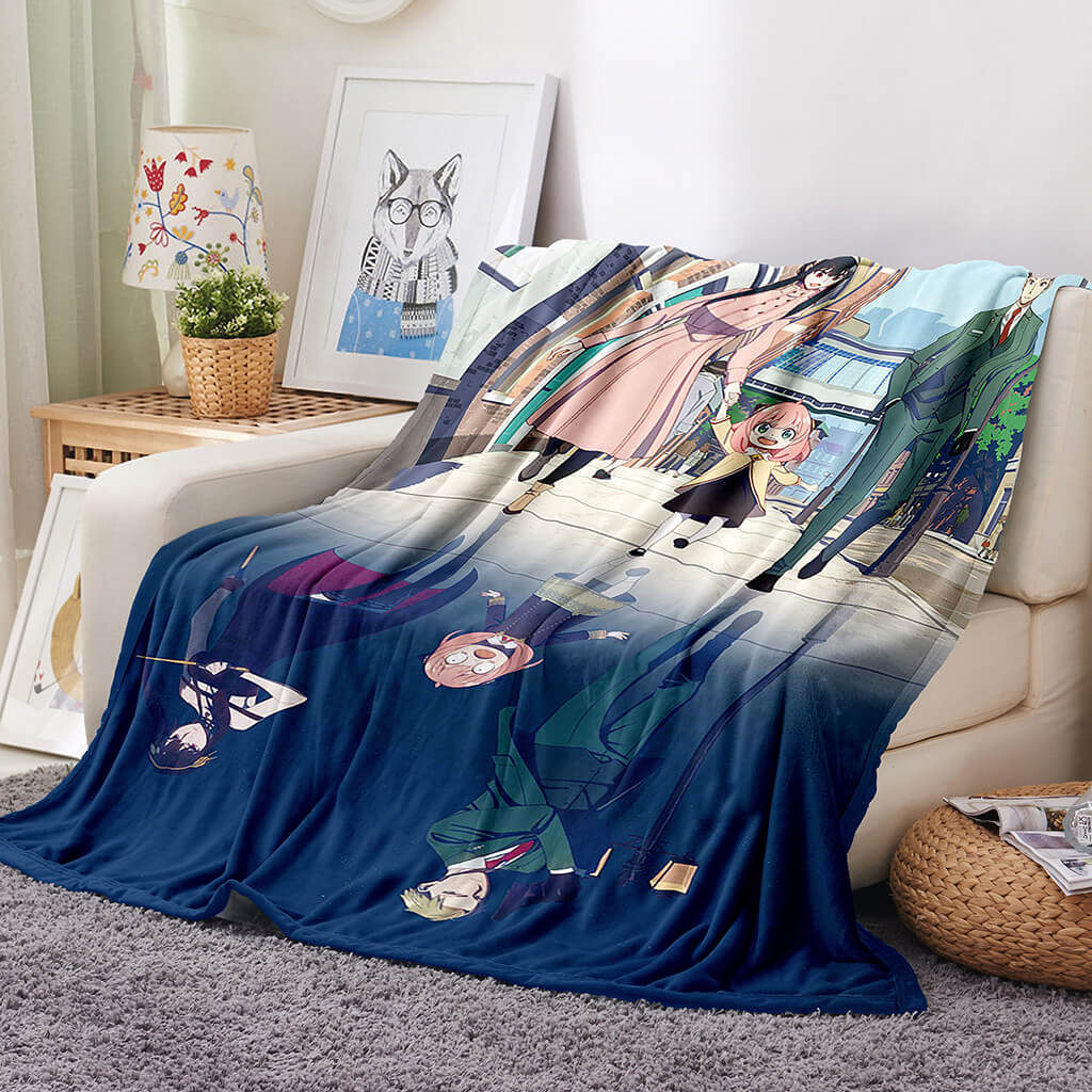 2025 NEW Spy x Family Flannel Fleece Blanket Throw Cosplay Blanket Decoration
