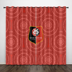 2024 NEW Stade Rennais Football Club Curtains Pattern Blackout Window Drapes