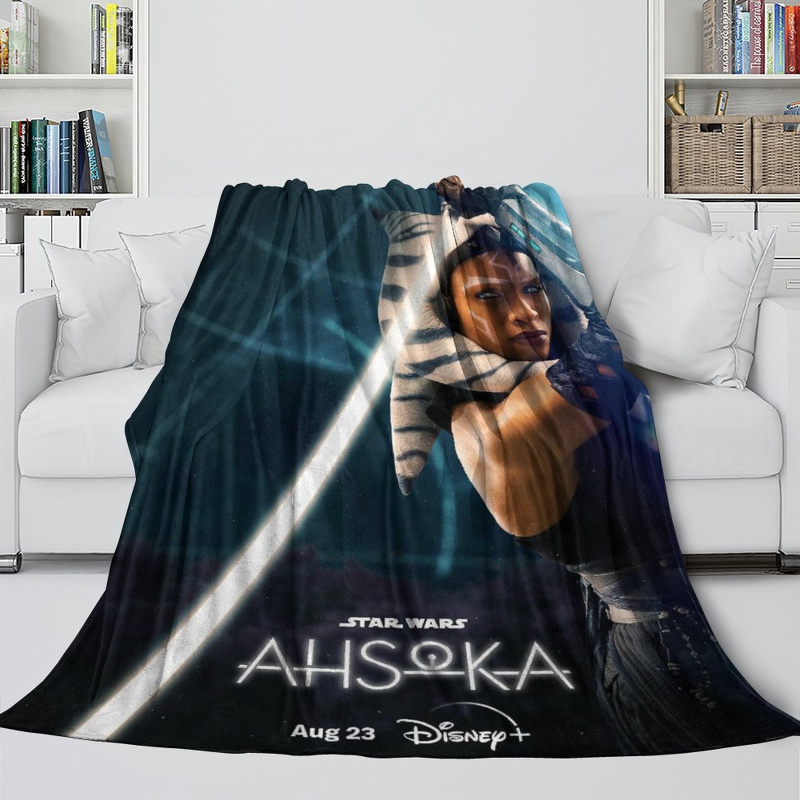 2024 NEW Star Wars Ahsoka Blanket Flannel Fleece Throw Room Decoration