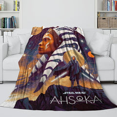 2024 NEW Star Wars Ahsoka Blanket Flannel Fleece Throw Room Decoration