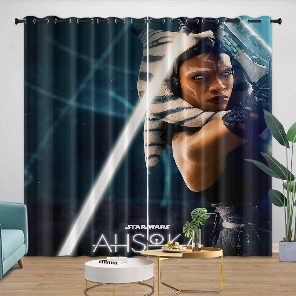 2024 NEW Star Wars Ahsoka Curtains Pattern Blackout Window Drapes