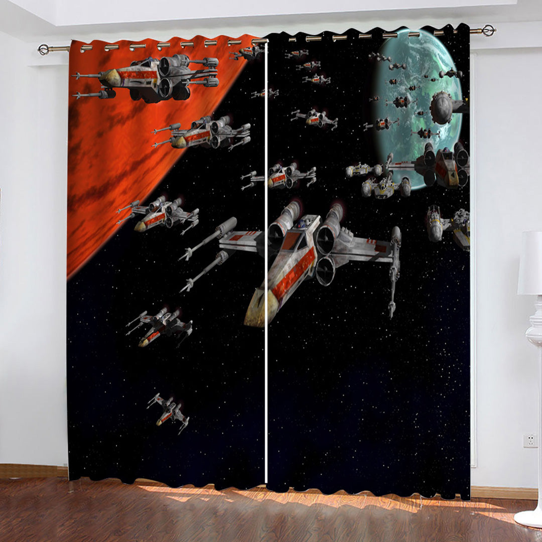 2024 NEW Star Wars Curtains Blackout Window Drapes Room Decoration