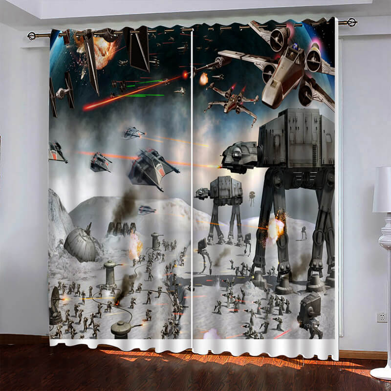 2024 NEW Star Wars Pattern Curtains Blackout Window Drapes