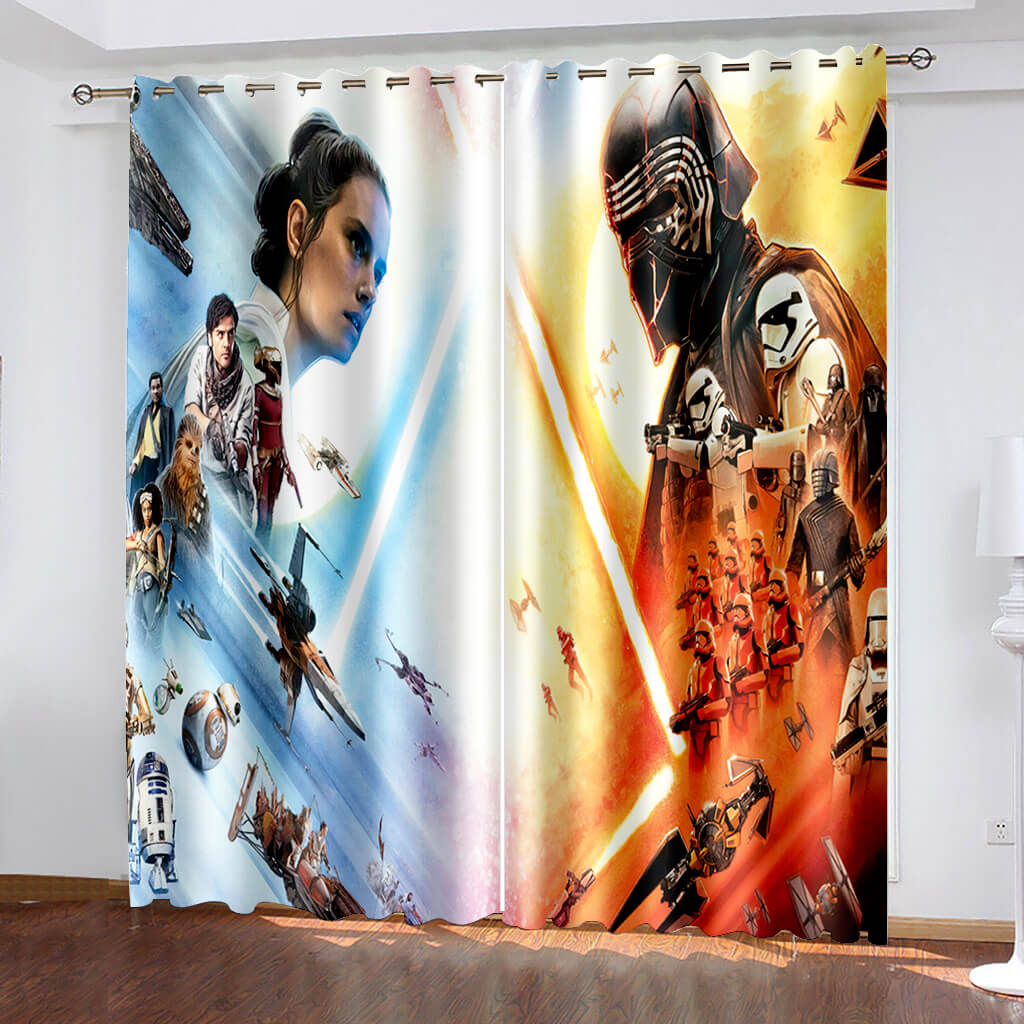 2024 NEW Star Wars Curtains Pattern Blackout Window Drapes