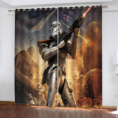 2024 NEW Star Wars Curtains Pattern Blackout Window Drapes