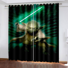 2024 NEW Star Wars Curtains Pattern Blackout Window Drapes