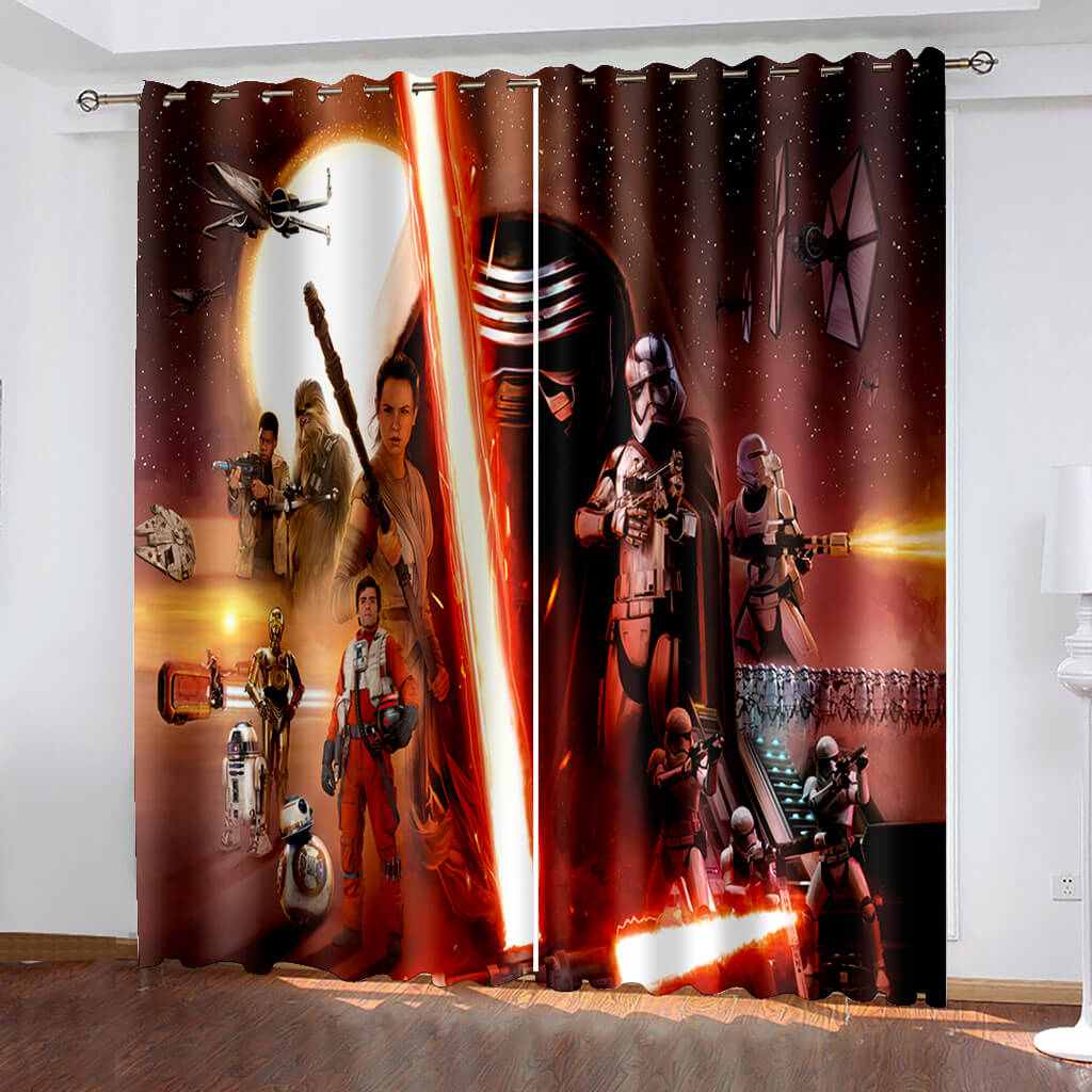 2024 NEW Star Wars Curtains Pattern Blackout Window Drapes