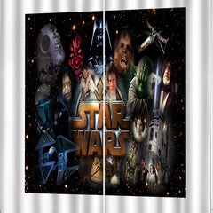 2024 NEW Star Wars Curtains Pattern Blackout Window Drapes