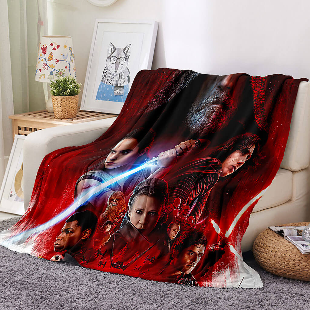 2024 NEW Star Wars Pattern Blanket Flannel Throw Room Decoration