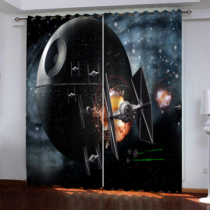 2024 NEW Star Wars Pattern Curtains Blackout Window Drapes