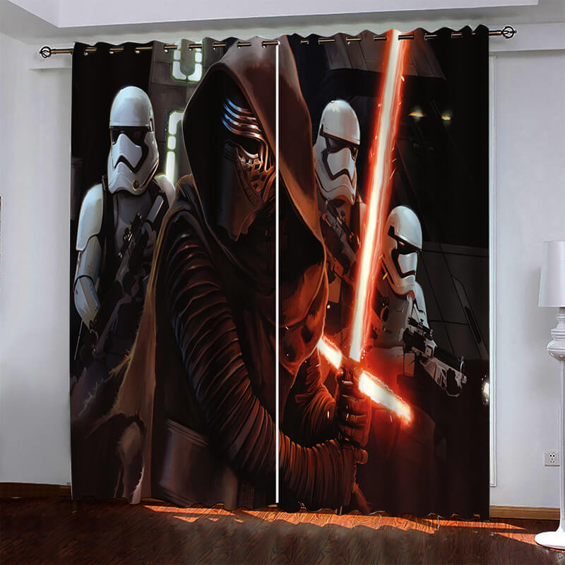 2024 NEW Star Wars Pattern Curtains Blackout Window Drapes