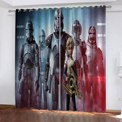 2024 NEW Star Wars The Bad Batch Curtains Pattern Blackout Window Drapes