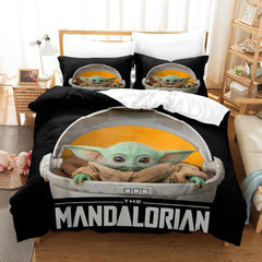 2024 NEW Star Wars Yoda Baby Pattern Bedding Set Quilt Cover Without Filler