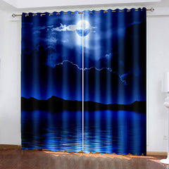 2024 NEW Starry Sky Space Night Scene Curtains Blackout Window Treatments Drapes