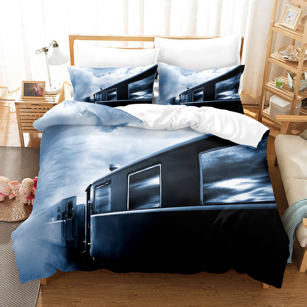 2025 NEW Steam Engine Vintage Locomotive Bedding Set Quilt Covers Without Filler