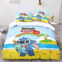 2026 NEW Stitch and Scrump Bedding Set Cosplay Quilt Cover Without Filler