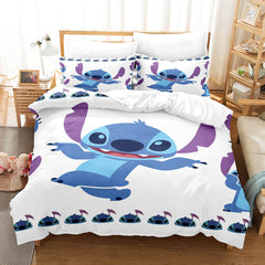 2024 NEW Stitch Pattern Bedding Set Kids Quilt Cover Without Filler