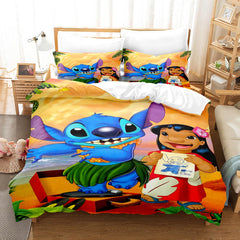 2024 NEW Stitch Pattern Bedding Set Kids Quilt Cover Without Filler